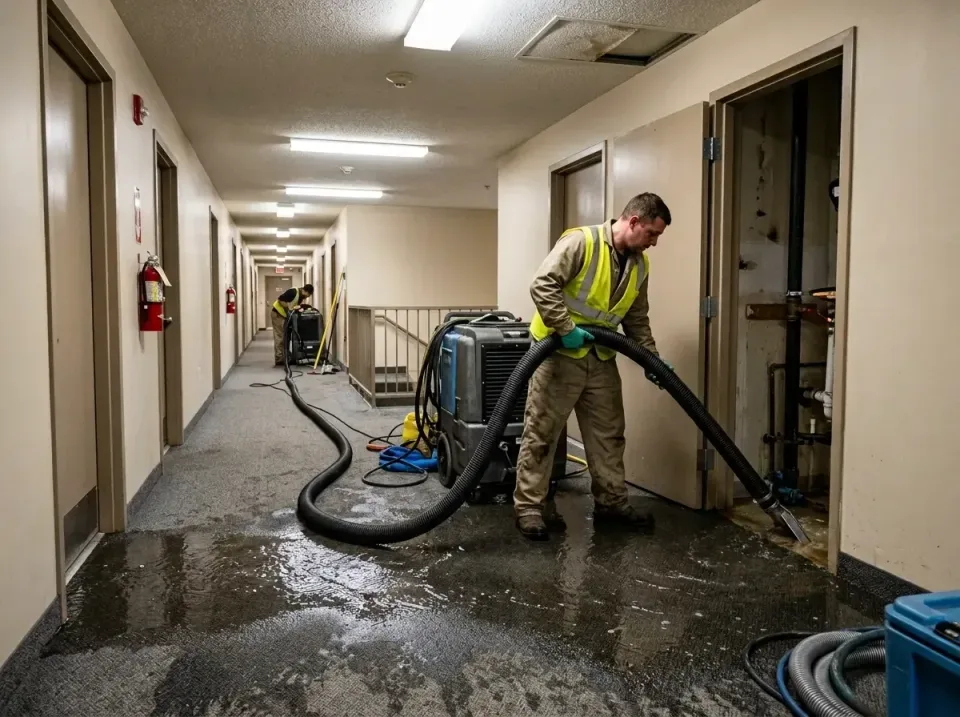 multi-unit-apartment-hallway-f-005 — frequently asked questions, Emergency Burst Pipe Water Extraction & Removal in Landmark…